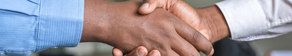 Two men shaking hands